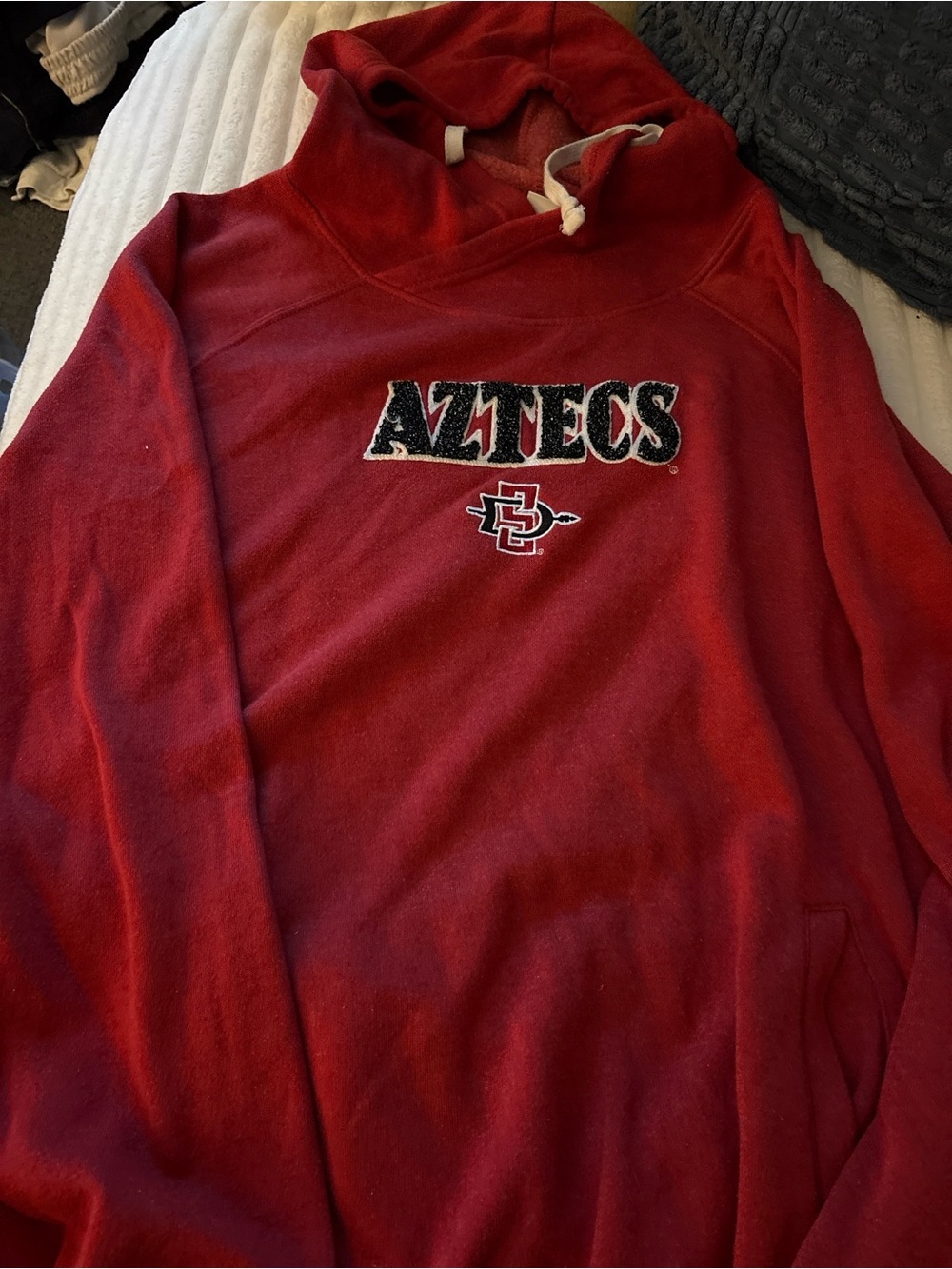 Red San Diego state Aztecs Pullover Hoodie -